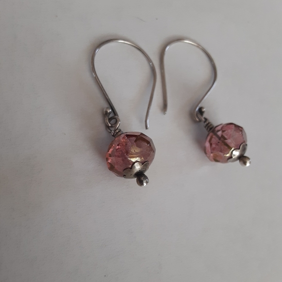 1970s Vintage handmade drop earrings - Picture 2 of 2